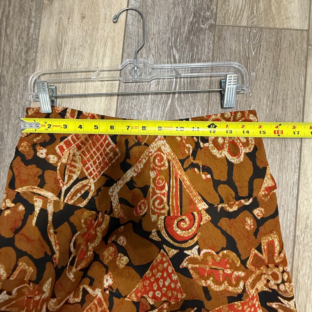 Ruby Rd. Brown And Orange Patterned Maxi Skirt - image 6
